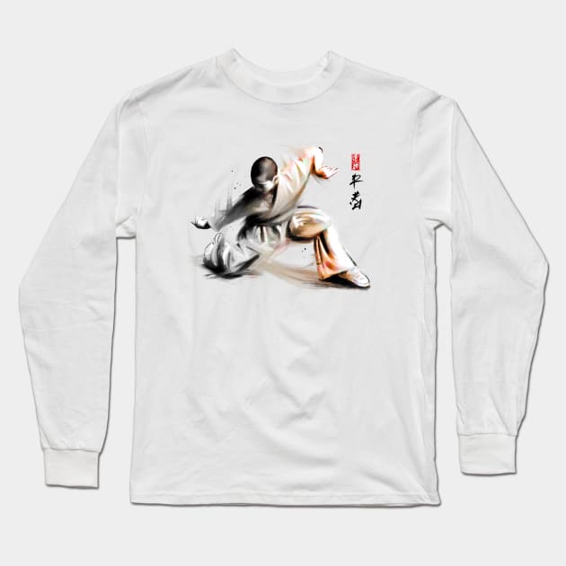 Shaolin Kung Fu Long Sleeve T-Shirt by ILYOart